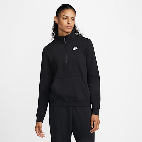 Nike sweatshirt black womens clearance